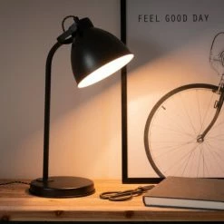 Maisons Du Monde Lampes à Poser Lampe De Bureau En Métal Noir -Éclairage Soldes 2024 lampe de bureau en metal noir 1000 1 40 224146 4