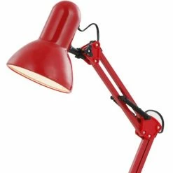 Globo Lampes à Poser Lampe De Bureau En Métal Rouge -Éclairage Soldes 2024 lampe de bureau en metal rouge 4