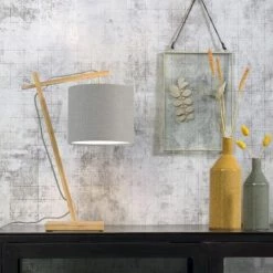 Good & Mojo Lampes à Poser Lampe De Table Bambou/lin H46cm -Éclairage Soldes 2024 lampe de table bambou lin h46cm 13