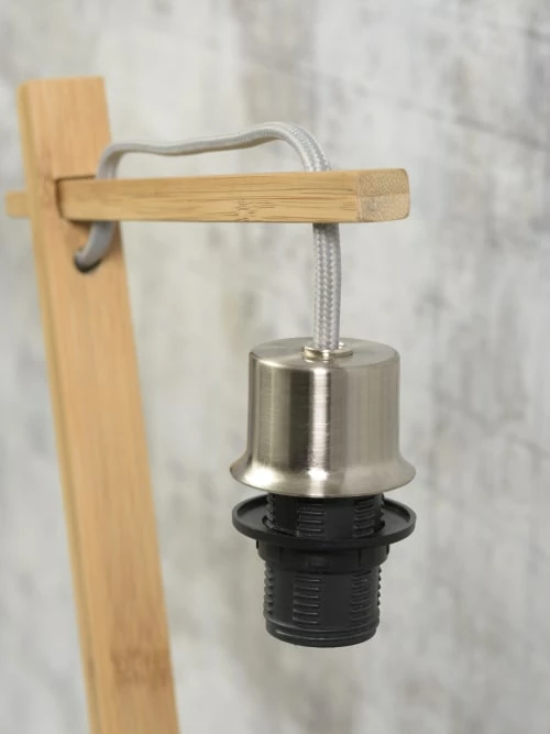 Good & Mojo Lampes à Poser Lampe De Table Bambou/lin H46cm 5 Good & Mojo Lampes à Poser Lampe De Table Bambou/lin H46cm – Image 3