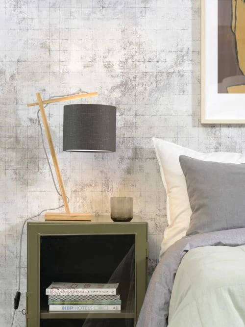 Good & Mojo Lampes à Poser Lampe De Table Bambou/lin H46cm 4 Good & Mojo Lampes à Poser Lampe De Table Bambou/lin H46cm – Image 2