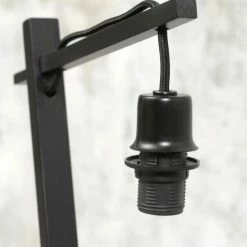 Good & Mojo Lampes à Poser Lampe De Table Bambou Noir/lin H46cm -Éclairage Soldes 2024 lampe de table bambou noir lin h46cm 20