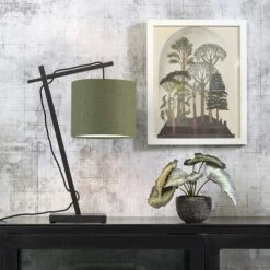 Good & Mojo Lampes à Poser Lampe De Table Bambou Noir/lin H46cm -Éclairage Soldes 2024 lampe de table bambou noir lin h46cm 31