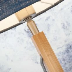 Good & Mojo Lampes à Poser Lampe De Table En Bambou Abat-jour En Lin Lin Clair, H. 59cm -Éclairage Soldes 2024 lampe de table en bambou abat jour en lin lin clair h 59cm 1