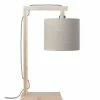 Good & Mojo Lampes à Poser Lampe De Table En Bambou Abat-jour En Lin Lin Foncé, H. 47cm -Éclairage Soldes 2024 lampe de table en bambou abat jour en lin lin fonce h 47cm