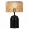 Keria Lampes à Poser Lampe De Table En Canage Naturel -Éclairage Soldes 2024 lampe de table en canage naturel