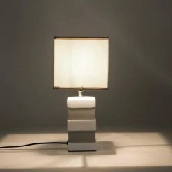 Keria Lampes à Poser Lampe De Table En Ceramic Blanc -Éclairage Soldes 2024 lampe de table en ceramic blanc 3