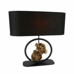 Now’s Home Lampes à Poser Lampe De Table En Métal Et Bois