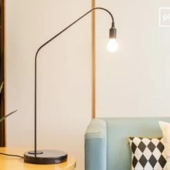 PIB Lampes à Poser Lampe De Table En Métal Et Marbre Noir -Éclairage Soldes 2024 lampe de table en metal et marbre noir 1