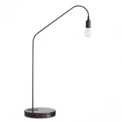 PIB Lampes à Poser Lampe De Table En Métal Et Marbre Noir