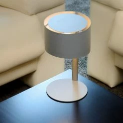 Lucide Lampes à Poser Lampe De Table En Métal Gris -Éclairage Soldes 2024 lampe de table en metal gris 5