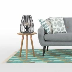 Keria Lampes à Poser Lampe De Table En Métal Noir -Éclairage Soldes 2024 lampe de table en metal noir 39