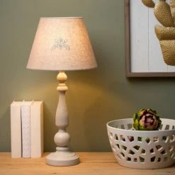 Lucide Lampes à Poser Lampe De Table En Métal Taupe -Éclairage Soldes 2024 lampe de table en metal taupe 1