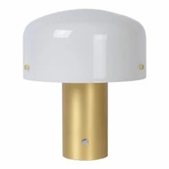 Lampea Lampes à Poser Lampe De Table En Verre Or Mat 35 Cm -Éclairage Soldes 2024 lampe de table en verre or mat 35 cm 2