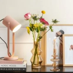 Present Time Lampes à Poser Lampe De Table Gris Rose H41,5cm -Éclairage Soldes 2024 lampe de table gris rose h41 5cm 4