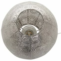 Beliani Lampes à Poser Lampe De Table Métallique -Éclairage Soldes 2024 lampe de table metallique 3