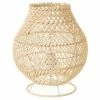 Unimasa Lampes à Poser Lampe De Table Naturelle Arrondie En Rotin -Éclairage Soldes 2024 lampe de table naturelle arrondie en rotin