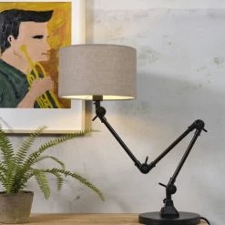 It's About Romi Lampes à Poser Lampe De Table Noire Flexible Et Abat-jour Gris H100cm -Éclairage Soldes 2024 lampe de table noire flexible et abat jour gris h100cm 1