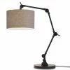 It's About Romi Lampes à Poser Lampe De Table Noire Flexible Et Abat-jour Gris H100cm
