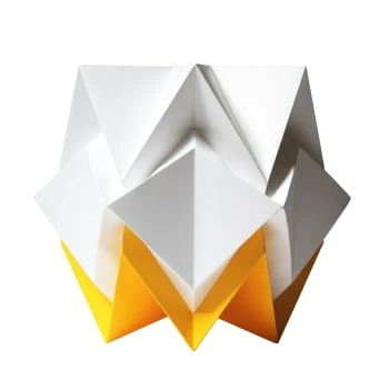 Tedzukuri Atelier Lampes à Poser Lampe De Table Origami Bicolore En Papier Taille M – Image 6