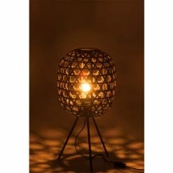 Meubles & Design Lampes à Poser Lampe Design Sur Pieds En Bambou Et Métal Noir -Éclairage Soldes 2024 lampe design sur pieds en bambou et metal noir 1