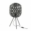 Meubles & Design Lampes à Poser Lampe Design Sur Pieds En Bambou Et Métal Noir -Éclairage Soldes 2024 lampe design sur pieds en bambou et metal noir