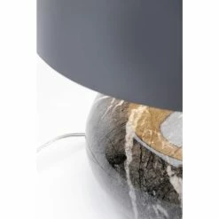 Kare Design Lampes à Poser Lampe Effet Marbre Gris Et Abat-jour Noir -Éclairage Soldes 2024 lampe effet marbre gris et abat jour noir 4