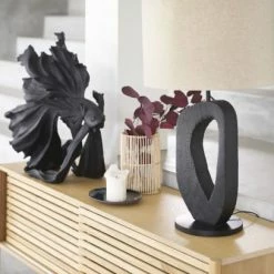 Maisons Du Monde Lampes à Poser Lampe En Acacia Noir Et Abat-jour En Lin Beige -Éclairage Soldes 2024 lampe en acacia noir et abat jour en lin beige 1000 5 3 213695 3