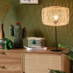 Maisons Du Monde Lampes à Poser Lampe En Bambou Et Métal Noir -Éclairage Soldes 2024 lampe en bambou et metal noir 1000 13 39 228204 3