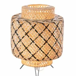 Lussiol Lighting Lampes à Poser Lampe En Bambou Noir H.38 Cm -Éclairage Soldes 2024 lampe en bambou noir h 38 cm 2