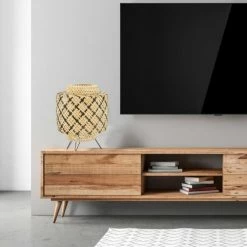 Lussiol Lighting Lampes à Poser Lampe En Bambou Noir H.38 Cm -Éclairage Soldes 2024 lampe en bambou noir h 38 cm 3