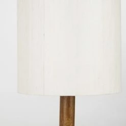 Nouvelles versions -Éclairage Soldes 2024 lampe en bois de manguier et abat jour en lin beige 1000 0 30 221102 3