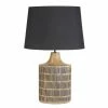 Maisons Du Monde Lampes à Poser Lampe En Bois De Manguier Gravé Et Abat-jour En Coton Noir H75 -Éclairage Soldes 2024 lampe en bois de manguier grave et abat jour en coton noir h75 1000 7 18 227076 1