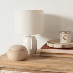 Maisons Du Monde Lampes à Poser Lampe En Céramique Et Abat-jour En Coton Blancs -Éclairage Soldes 2024 lampe en ceramique et abat jour en coton blancs 1000 13 34 222951 2