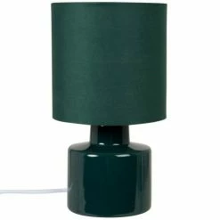 Maisons Du Monde Lampes à Poser Lampe En Céramique Et Abat-jour En Coton Bleu Canard