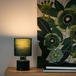 Maisons Du Monde Lampes à Poser Lampe En Céramique Et Abat-jour En Coton Bleu Canard -Éclairage Soldes 2024 lampe en ceramique et abat jour en coton bleu canard 1000 14 40 223326 3