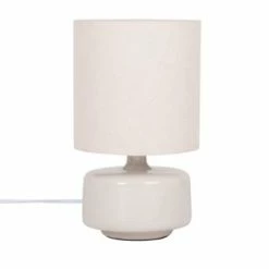 Maisons Du Monde Lampes à Poser Lampe En Céramique Beige Et Abat-jour En Coton écru -Éclairage Soldes 2024 lampe en ceramique gris nuage et abat jour en coton ecru junha 1000 13 0 225008 1 1