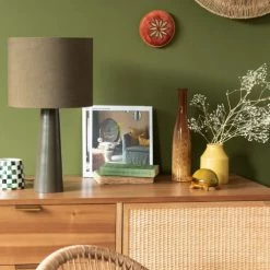 Maisons Du Monde Lampes à Poser Lampe En Céramique Noire Et Abat-jour En Coton Recyclé -Éclairage Soldes 2024 lampe en ceramique noire et abat jour en coton recycle 1000 4 3 227430 2