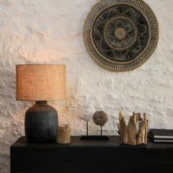 Maisons Du Monde Lampes à Poser Lampe En Céramique Noire Et Abat-jour En Jute -Éclairage Soldes 2024 lampe en ceramique noire et abat jour en jute 1000 12 26 210438 2