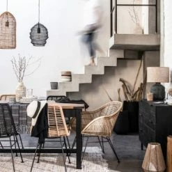 Maisons Du Monde Lampes à Poser Lampe En Céramique Noire Et Abat-jour En Jute -Éclairage Soldes 2024 lampe en ceramique noire et abat jour en jute 1000 12 26 210438 4
