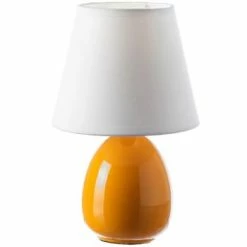 Unimasa Lampes à Poser Lampe En Céramique Parme 24.5 Cm -Éclairage Soldes 2024 lampe en ceramique orange 24 5 cm