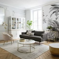 Maisons Du Monde Lampes à Poser Lampe En Cristal, Métal Doré Et Abat-jour Blanc -Éclairage Soldes 2024 lampe en cristal metal dore et abat jour blanc 1000 0 2 210086 3