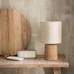 Maisons Du Monde Lampes à Poser Lampe En Eucalyptus Et Abat-jour En Coton écru -Éclairage Soldes 2024 lampe en eucalyptus et abat jour en coton ecru 1000 14 1 216645 5