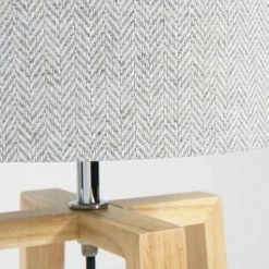 Maisons Du Monde Lampes à Poser Lampe En Hévéa Avec Abat-jour Gris -Éclairage Soldes 2024 lampe en hevea avec abat jour gris 1000 5 30 151730 2