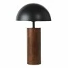 Maisons Du Monde Lampes à Poser Lampe En Hévéa Et Abat-jour En Métal Noir -Éclairage Soldes 2024 lampe en hevea et abat jour en metal noir 1000 14 13 210712 1