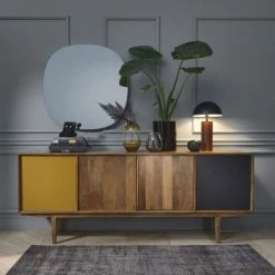 Maisons Du Monde Lampes à Poser Lampe En Hévéa Et Abat-jour En Métal Noir -Éclairage Soldes 2024 lampe en hevea et abat jour en metal noir 1000 14 13 210712 3