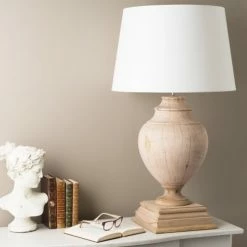 Maisons Du Monde Lampes à Poser Lampe En Manguier Et Abat-jour En Coton Blanc H 90 Cm -Éclairage Soldes 2024 lampe en manguier et abat jour en coton blanc h 90 cm 1000 8 18 146429 6