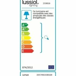Lussiol Lighting Lampes à Poser Lampe En Métal Blanc H.20 Cm -Éclairage Soldes 2024 lampe en metal blanc h 20 cm 2