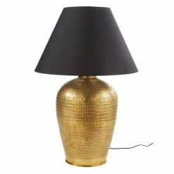 Maisons Du Monde Lampes à Poser Lampe En Métal Bronze Et Abat-jour Noir