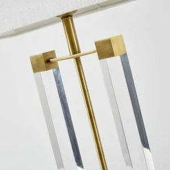 Maisons Du Monde Lampes à Poser Lampe En Métal Coloris Laiton Et Abat-jour Blanc -Éclairage Soldes 2024 lampe en metal coloris laiton et abat jour blanc 1000 14 9 201770 2